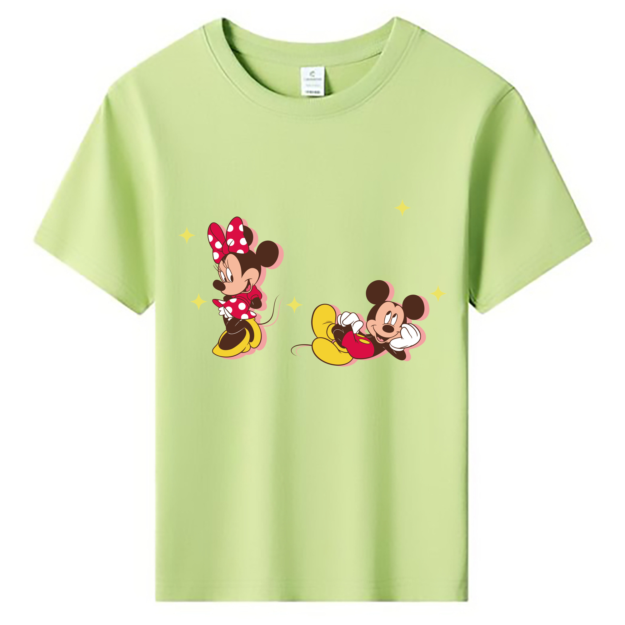 ミッキーマウス Mickey Mouse 綿100％キッズTシャツ（フロントプリント）